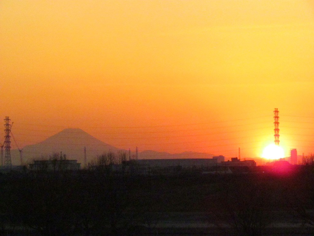 夕日と富士2.4